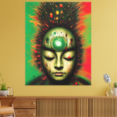 Abstracte Zen Canvas afdrukken (Insitu (Woonkamer))