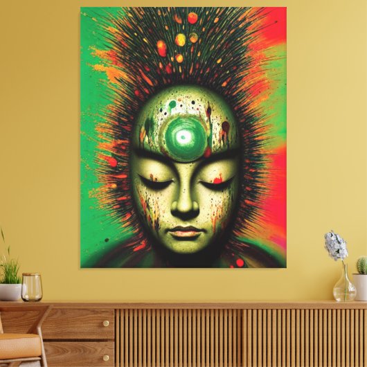 Abstracte Zen Canvas afdrukken (Insitu (Woonkamer))