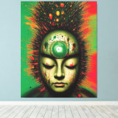 Abstracte Zen Canvas afdrukken (Insitu (Houten vloer))