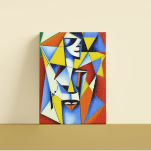Abstracte Zen Cubist Canvas afdrukken