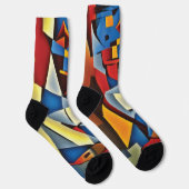 Abstracte Zen Cubist Socks Sokken (Rechts)