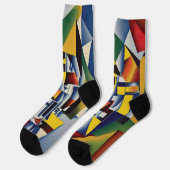 Abstracte Zen Cubist Socks Sokken (Links)