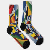 Abstracte Zen Cubist Socks Sokken (Rechts)