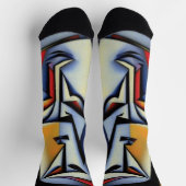 Abstracte Zen Cubist Sokken (Top)
