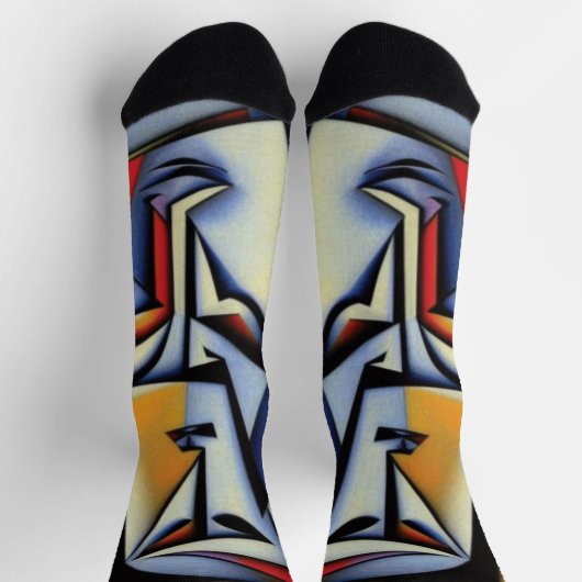 Abstracte Zen Cubist Sokken (Top)