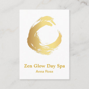 *~* Abstracte Zen Gold Brush Meditation Reiki Yoga Visitekaartje