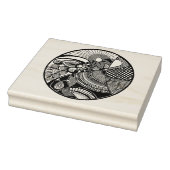 Abstracte Zendala over cirkel Rubberstempel (Stempel)