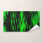 Abstracte zigzag, verkregen door zwarte en groene bad handdoek (Handdoek)