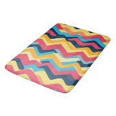 Abstracte Zigzag Wavy kleuren Badmat (Gekanteld)
