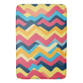 Abstracte Zigzag Wavy kleuren Badmat (Voorkant Verticaal)