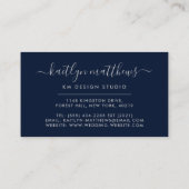 Abstracte Zilvercirkels Monongram Visitekaartje (Achterkant)