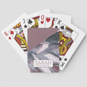 Abstracte zilveren ananasstekels uniek pokerkaarten