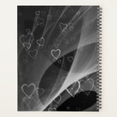 Abstracte Zilveren Harten en Gepersonaliseerde Gri Planner (Achterkant)