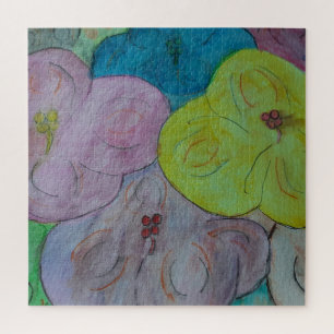 Abstracte zomer Floral Jigzaag Puzzle Legpuzzel