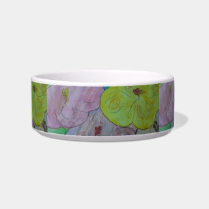 Abstracte zomer Floral Pet Bowl Voerbakje