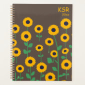 Abstracte Zomer Zonnebloemen Planner (Voorkant)
