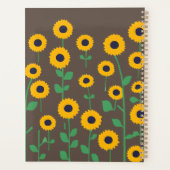 Abstracte Zomer Zonnebloemen Planner (Achterkant)