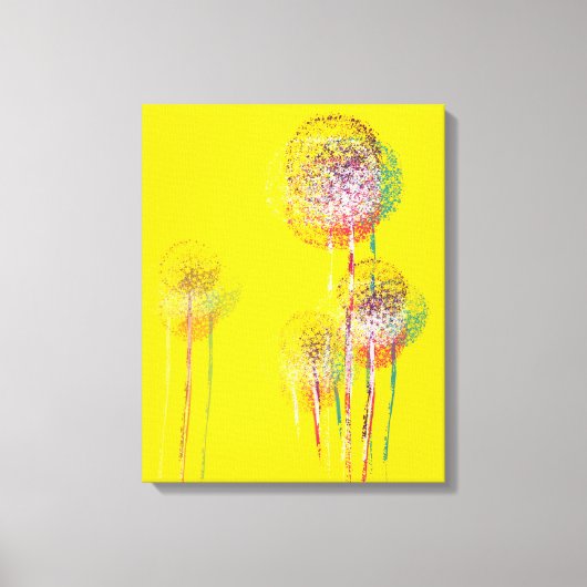 Abstracte zomerbloembomen #2 canvas afdruk (Voorkant)