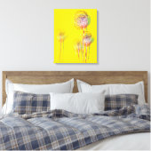 Abstracte zomerbloembomen #2 canvas afdruk (Insitu (Slaapkamer))