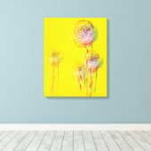 Abstracte zomerbloembomen #2 canvas afdruk (Insitu (Houten vloer))