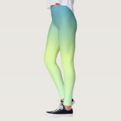 Abstracte zomergroene gele gradiënt leggings (Links)