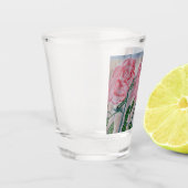 Abstracte zomerRozen Shot Glas (Links)