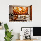 Abstracte Zon #3 Muurkunst Poster (Thuiskantoor)