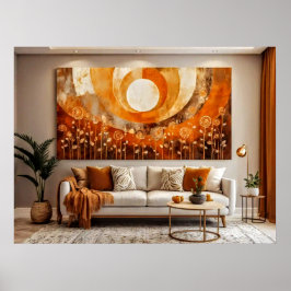 Abstracte Zon #3 Muurkunst Poster