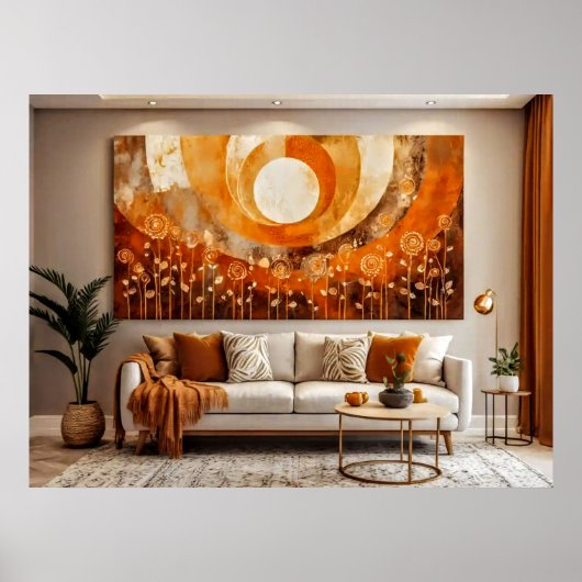 Abstracte Zon #3 Muurkunst Poster (Voorkant)