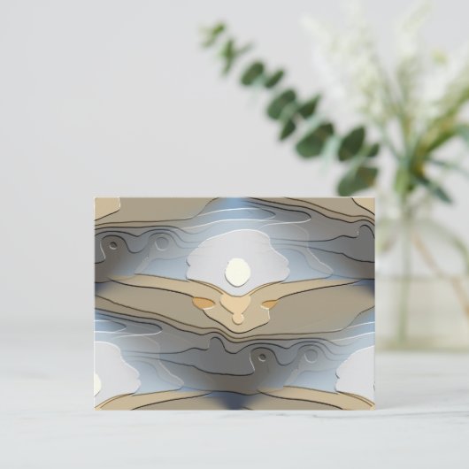 Abstracte ZON OVER DE HILLEN Briefkaart (Staand voorkant)