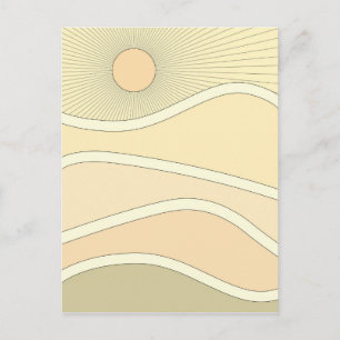 Abstracte zonnebank retro berts briefkaart