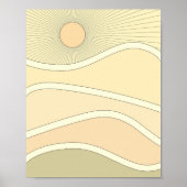 Abstracte zonnebank retro berts poster (Voorkant)