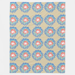 Abstracte Zonnebloem Tegel Achtergrond Fleece Deken