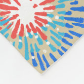 Abstracte Zonnebloem Tegel Achtergrond Fleece Deken (Hoek)