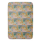 Abstracte zonnebloemen Bath Mat (Voorkant Verticaal)