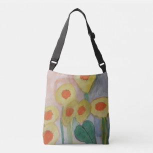 Abstracte zonnebloemen Crossbody Bag Tas