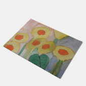 Abstracte zonnebloemen Deurklep Deurmat (Schuin)