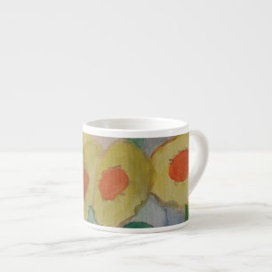 Abstracte zonnebloemen espresso kop