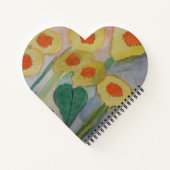 Abstracte zonnebloemen Notitieboek (Achterkant)