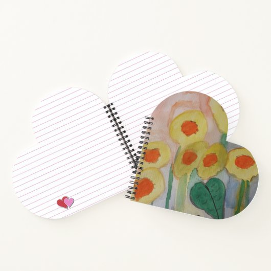 Abstracte zonnebloemen Notitieboek (Binnen)