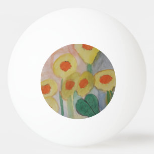 Abstracte zonnebloemen pingpongballen