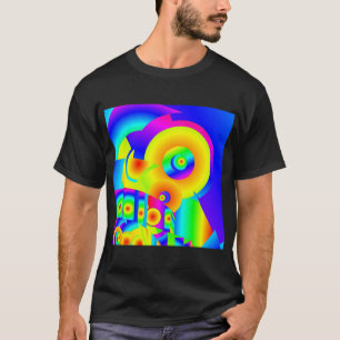 Abstracte zonnebloemen t-shirt