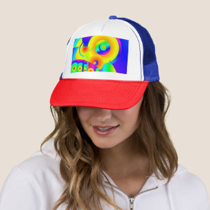 Abstracte zonnebloemen trucker pet