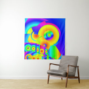 Abstracte zonnebloemen wandkleed