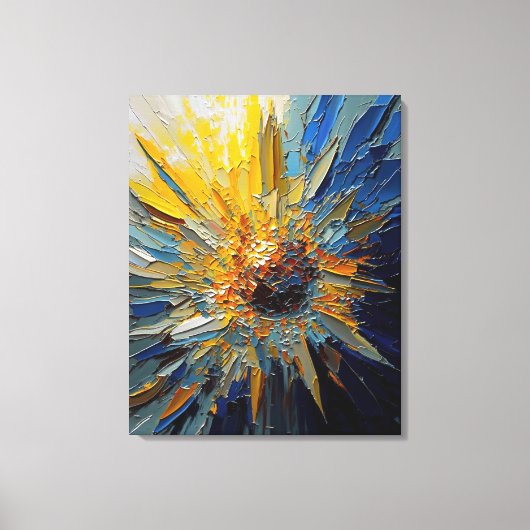 Abstracte zonnebloempitten canvas afdruk (Voorkant)