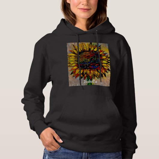  Abstracte zonnebloempitten Hoodie (Voorkant)
