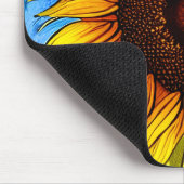 Abstracte zonnebloempitten muismat (Hoek)