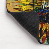  Abstracte zonnebloempitten Muismat (Hoek)