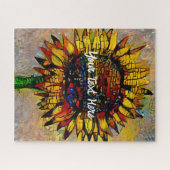 Abstracte zonnebloempitten Puzzle Legpuzzel (Horizontaal)