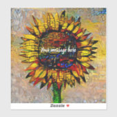 Abstracte zonnebloempitten Sticker (Vel)